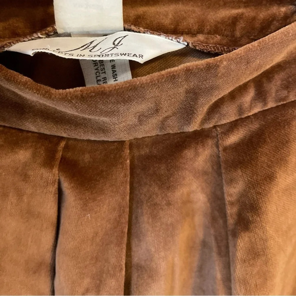 Vintage MJ Concepts in Sportswear Brown Velvet Midi Long Skirt - Picture 3 of 8